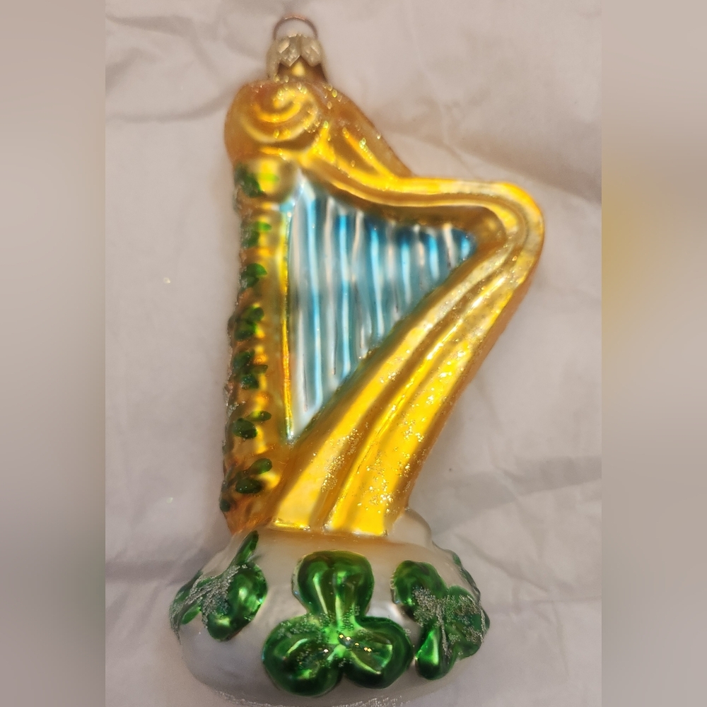 Christopher Radko St Patricks Day Harp Gladd Ornament